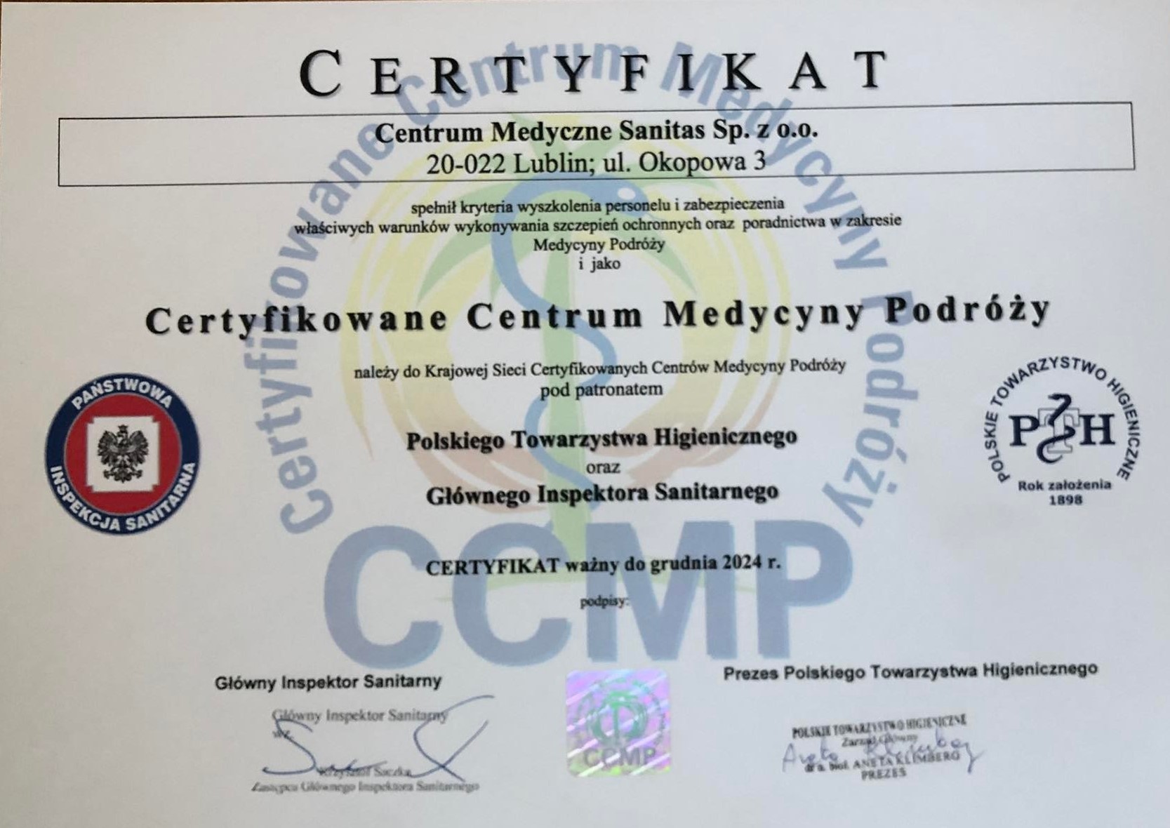 certyfikat