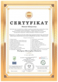certyfikat masaż klasyczny