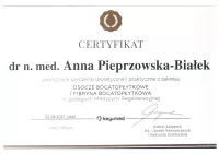 certyfikat Osocze bogatopłytkowe i fibryna bogatopłytkowa rok 2017