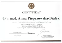 certyfikat Osocze bogatopłytkowe i fibryna bogatopłytkowa rok 2017