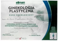 certyfikat Chirurgia estetyczna kobiecych zewnętrznych narządów płciowych