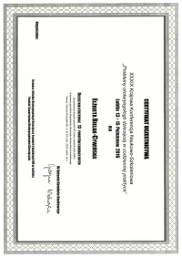 certyfikat Problemy otolaryngologii dziecięcej w codziennej praktyce