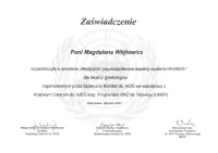 zaświadczenie Medyczne i psychospołeczne aspekty epidemi HIV/AIDS