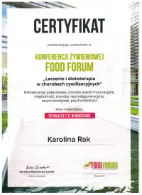 certyfikat leczenie i dietoterapia w chorobach cywilizacyjnych