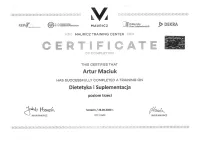 Certyfikat Dietetyka i suplementacja poziom 3