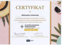 certyfikat laseroterapia w leczeniu zmian pigmentacyjnych i naczyniowych